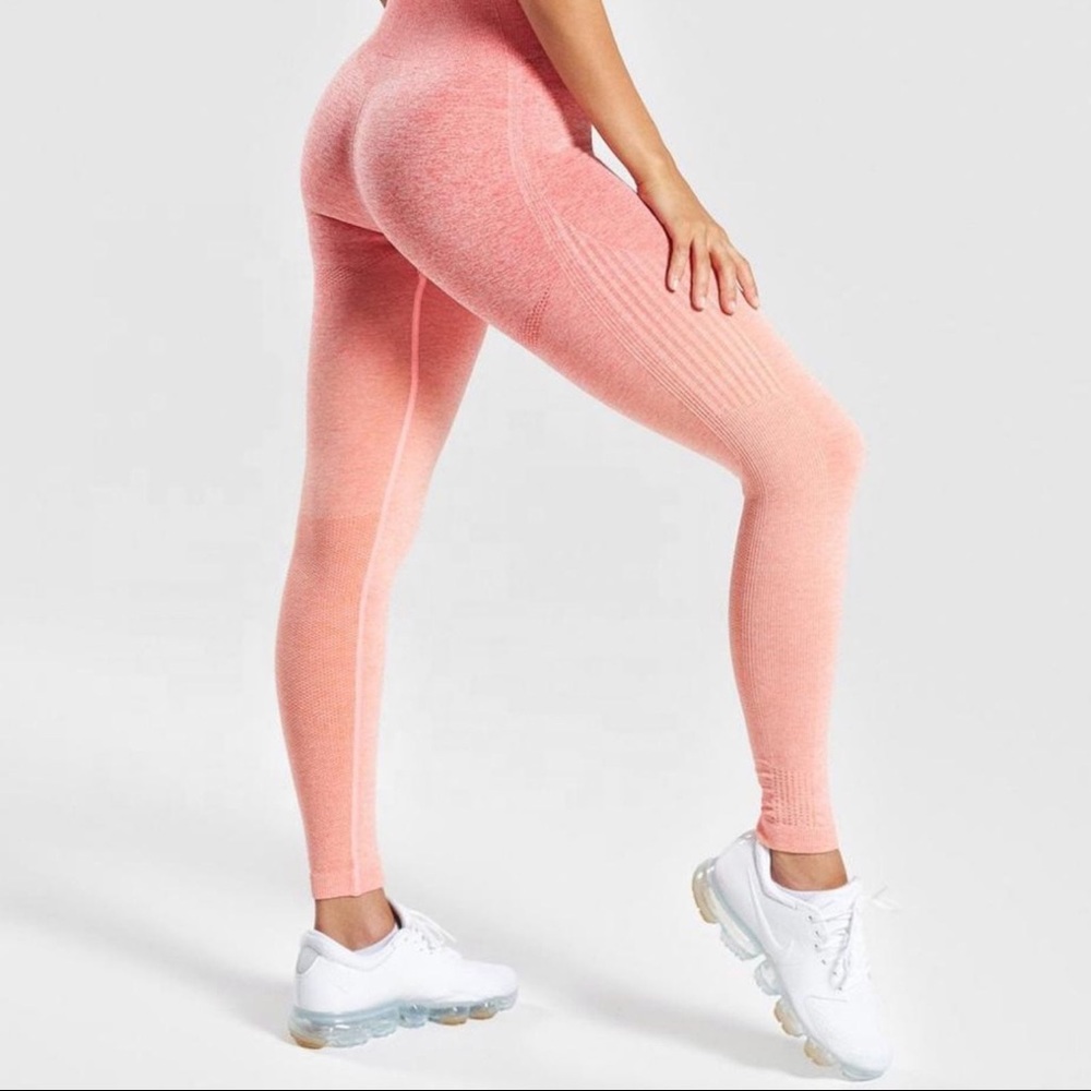 Gymshark peach ombré seamless leggings